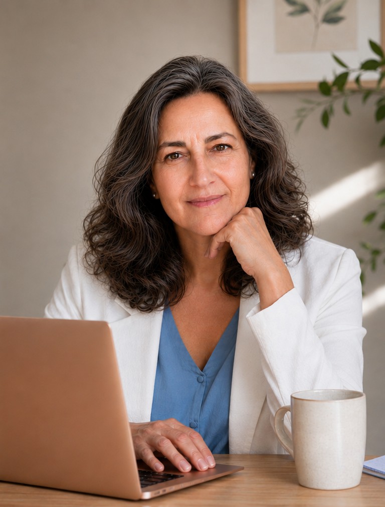 Ana Belén Vidal trabajando en sesión online